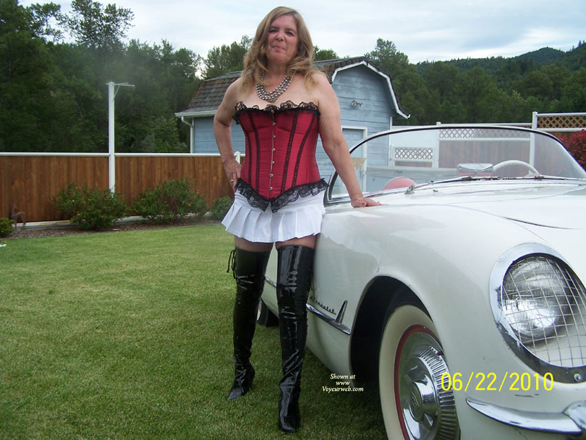 Pic #1 Topless Wife's Friend:&nbsp;Showing Off Best Car And Friend