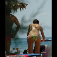 Pic #1 Beach Voyeur:&nbsp;Little White Hat Sunbathing