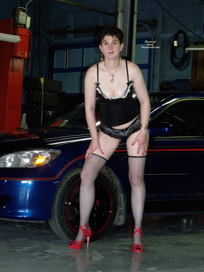 Pic #1 Nude Wife on heels:&nbsp;My Car