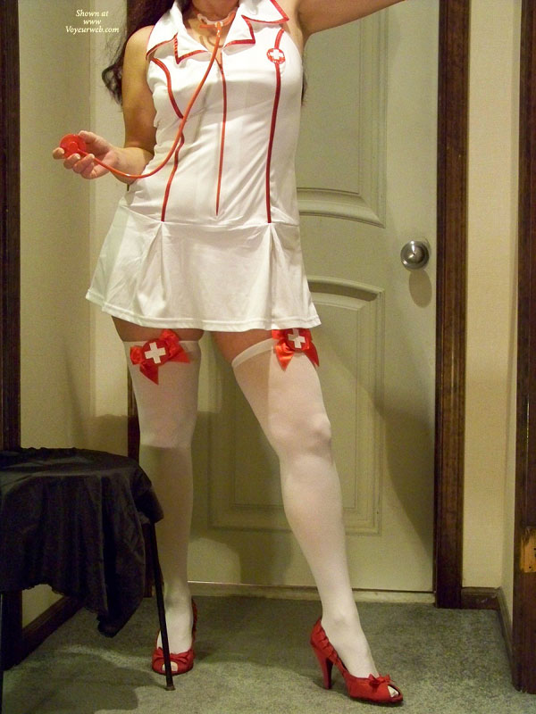 Pic #1 Topless Wife Halloween Nurse