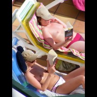 Topless Girls By The Pool