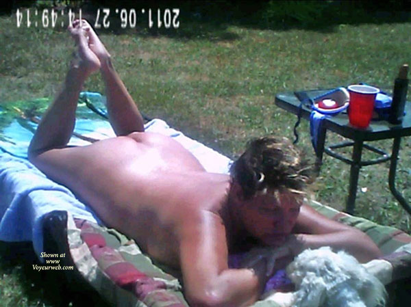 Pic #1 Wife Working On Her Tan