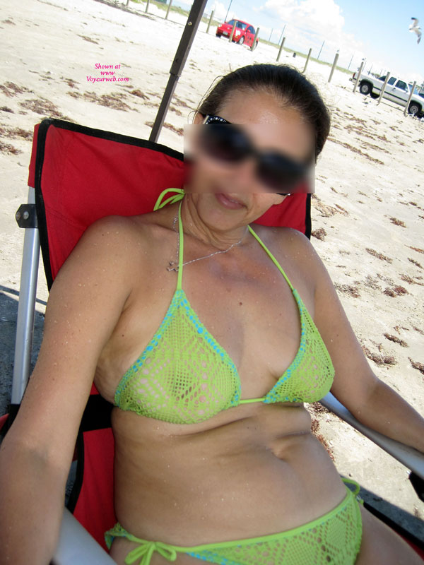 Pic #1 Mesh Bikini, Public Beach