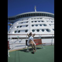 Naked In Front Of Cruise Ship's Bridge