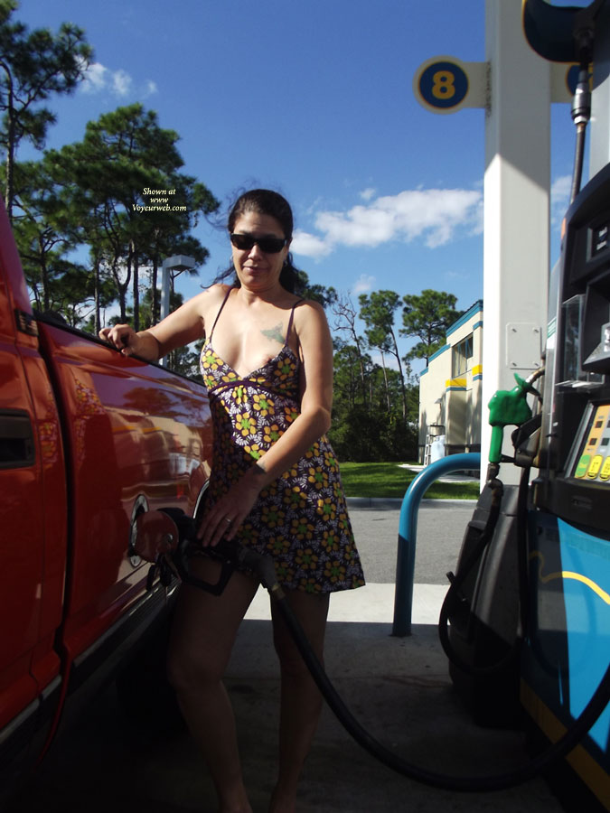 Pic #1 Hollie At The Gas Station