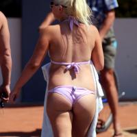 Pic #1 Hot Blonde on Aussie Beach - Bikini Voyeur, Blonde, Public Place