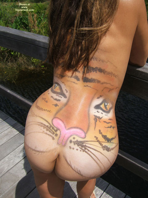 Nudist body paint ass  