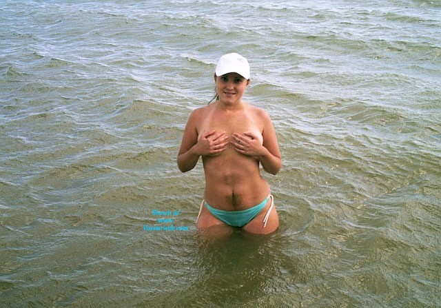 Pic #1 On The Beach - Beach, Amateur, Bikini Voyeur, Blonde, Small Tits, Wet