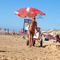 Ice Cream Merchant on Naturists Beach - Beach