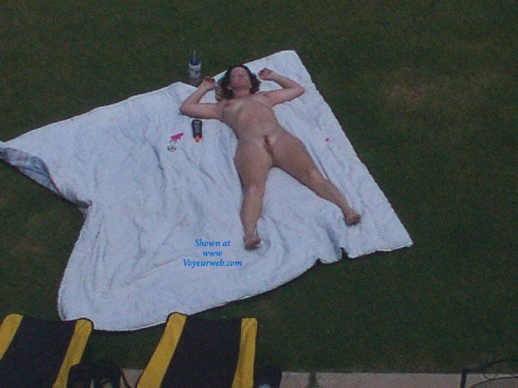 Pic #1 My Wife Sunning Herself in The Backyard - Wife/wives, Bush Or Hairy