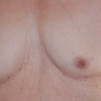 Very small tits of my wife - b