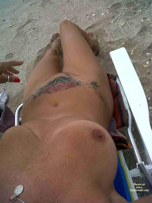 Pic #1 My Friend - Tattoos, Shaved, Beach, Big Tits