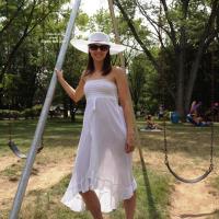 NAP 2012 See-Through White Dress - Outdoors, See Through