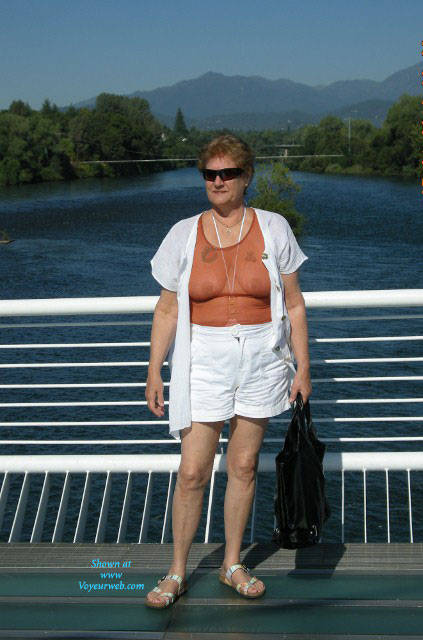 Pic #1 At Sundial Bridge In Redding, CA - Big Tits, See Through