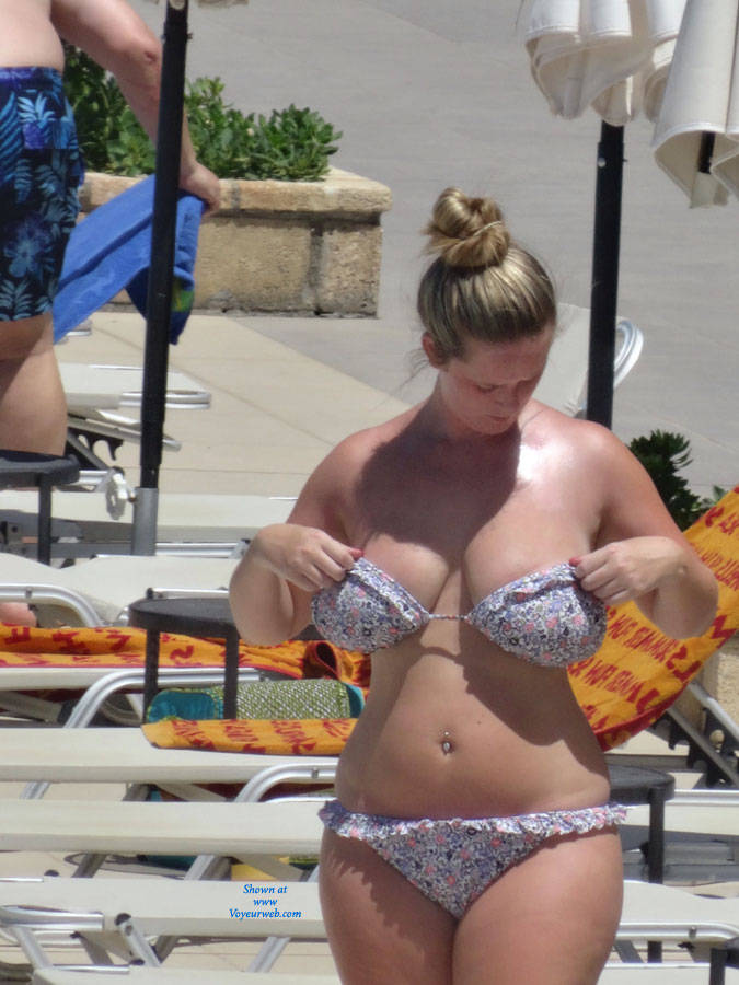 Pic #1 Curvy Blonde As Requested - Big Tits, Bikini Voyeur