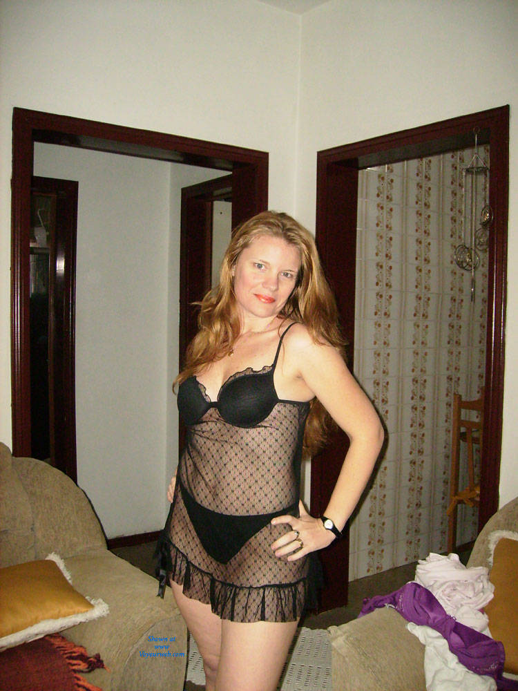 Pic #1 Casada Experimentando Lingerie - Lingerie, Redhead