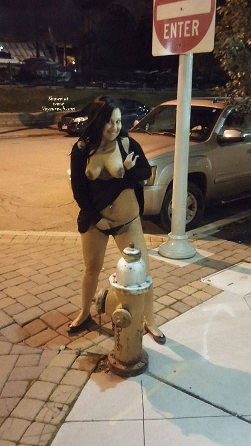 Pic #1 Junk5 Out Having Fun - Brunette, Public Exhibitionist, Public Place