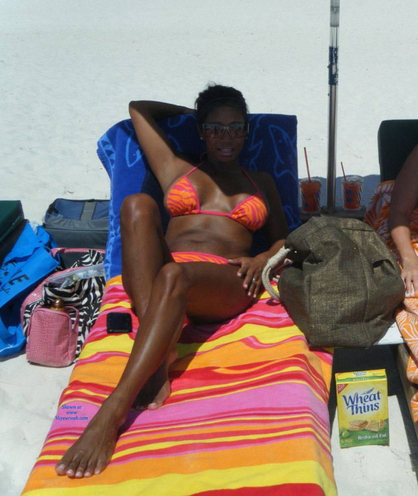 Pic #1 Legs - Beach, Bikini Voyeur, Ebony