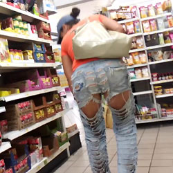 Pic #1 Around With My New Jeans - Public Exhibitionist, Public Place