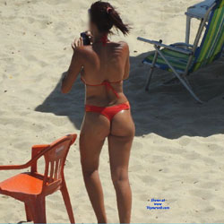 Pic #1 Orange Bikini From Recife City, Brazil - Beach, Bikini Voyeur