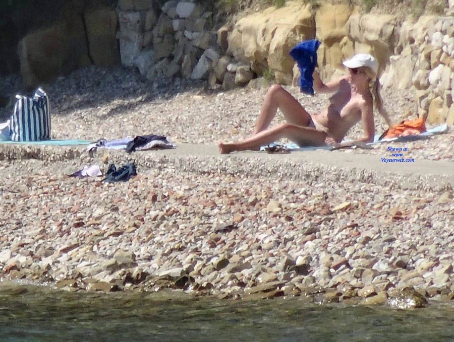 Pic #1 Blondie Sunbaths On Croatia