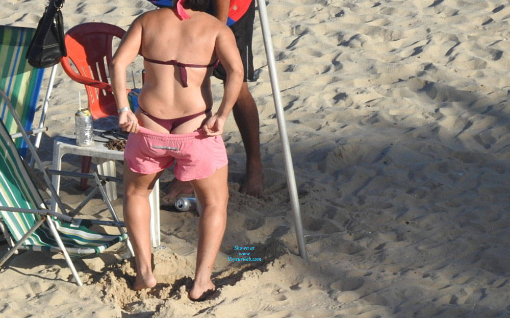 Pic #1 Pink Shorts From Janga Beach - Beach Voyeur