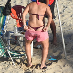 Pic #1 Pink Shorts From Janga Beach - Beach Voyeur