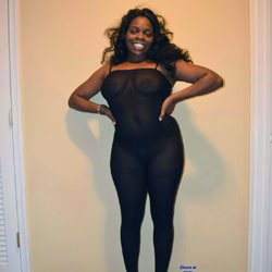 Ebony In Black Bodystocking - Ebony, Lingerie