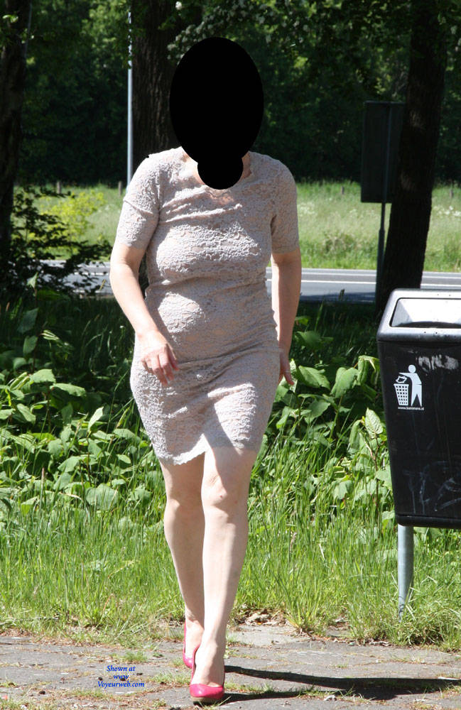 Pic #1 Wearing A See Through Dress On A Beautiful Summer's Day - See Through, Dressed, Wife/wives