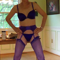 Winter Purple - Lingerie, High Heels Amateurs, Amateur