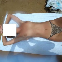 Topless Girlfriend At The Beach