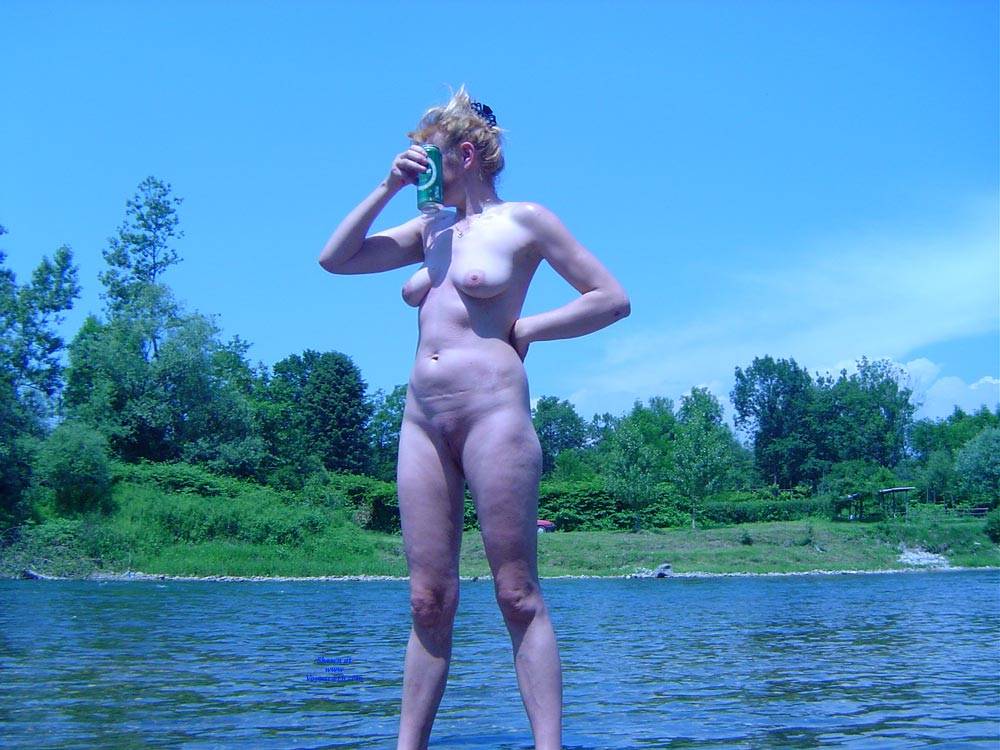 Pic #1 Sunbathing On The River - Nude Girls, Beach, Big Tits, Outdoors, Amateur