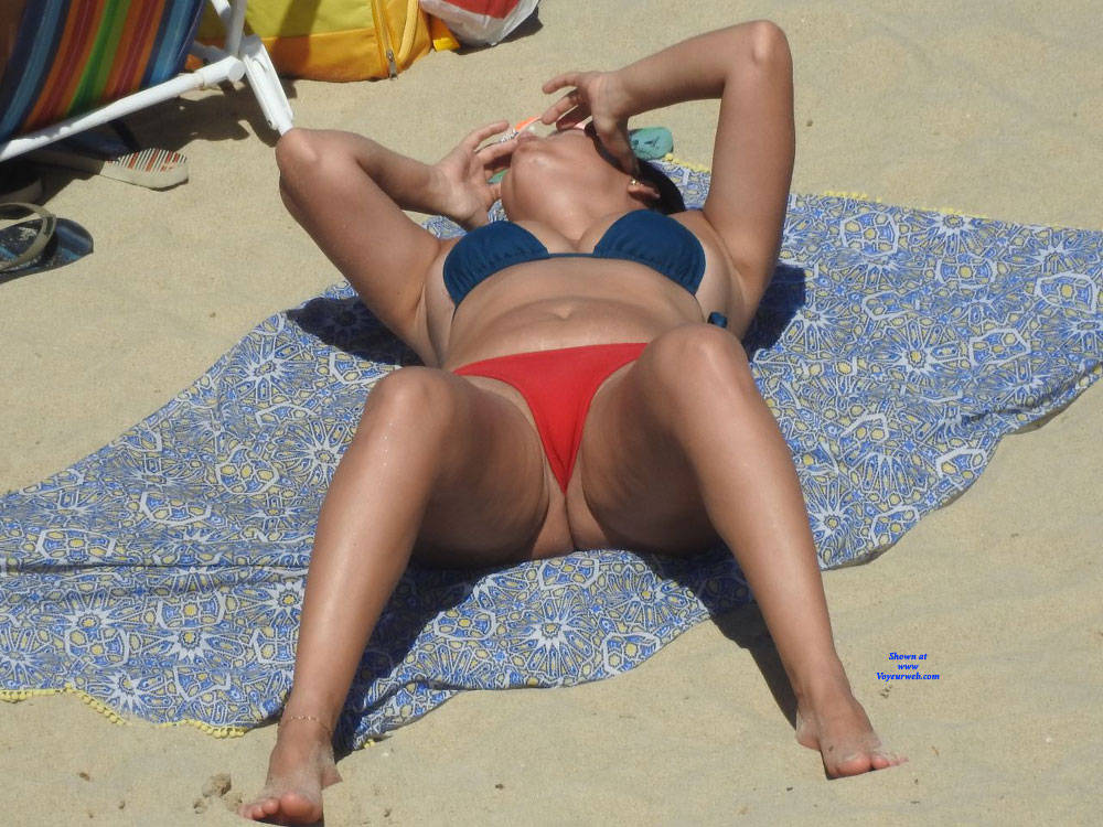 Pic #1 Couple In Janga Beach, Brazil - Beach, Brunette, Outdoors, Bikini Voyeur, Beach Voyeur