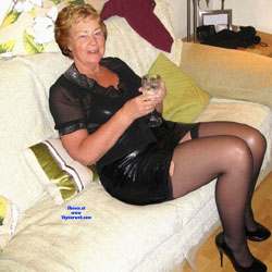 Pic #1 Cathy Blowjob Rubber Slut Granny - High Heels Amateurs, Lingerie, Mature, Redhead, Dressed, Granny