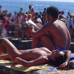 Pic #1 I Voyeur Or You Exhibitionist?? - Topless Girls, Brunette, Outdoors, Beach Voyeur