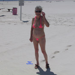 Pic #1 New Pink Micro Thong - Beach, Mature, Outdoors, Amateur, Wife/wives