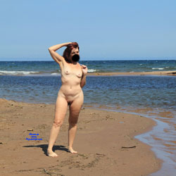 Pic #1 Lifes A Beach, With Tesa - Nude Girls, Beach, Mature, Outdoors, Redhead, Small Tits, Shaved, Amateur