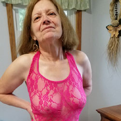 Sexy Red In Pink For You - Big Tits, Mature, See Through, Shaved, Amateur, Lingerie