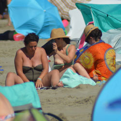 South Of France On Beach This Summer 4 - Topless Girls, Beach, Brunette, Outdoors, Beach Voyeur