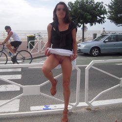 Pic #1 Shameless Nadia - Pantieless Wives, Brunette, Public Exhibitionist, Flashing, Outdoors, Amateur