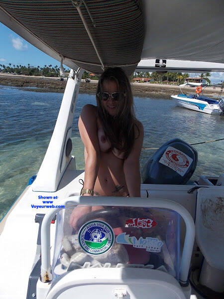 Pic #1 on the boat - Amateur, Nature, Pussy, Round Tits, Brunette, Topless Girls, Medium Tits, Perky Boobs, Shaved, Tattoos