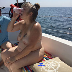 Blonde BBW on boat