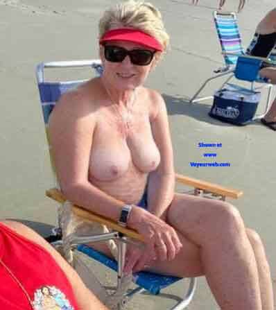 Pic #1 showing her tits - Amateur, Beach, Beach Pussy, Hanging Tits, Hard Nipples, Homemade Amateur, Lingerie, Mature, Mature Ass, Mature Pussy, Medium Tits, Topless Amateurs, Topless Wives