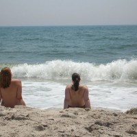 Wife And Friend At Beach