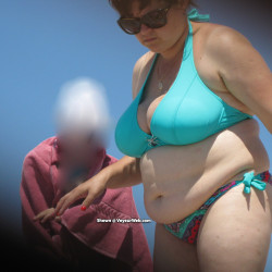 Pic #1 Big Tits Chubby Mom beach voyeur