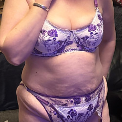 New Purple and White Lingerie Set