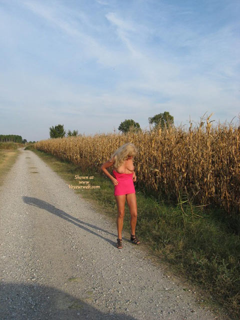 Pic #1 With Red Swimwear In The Field