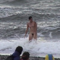 Healthy Girls Taking A Bath In The Baltic Sea