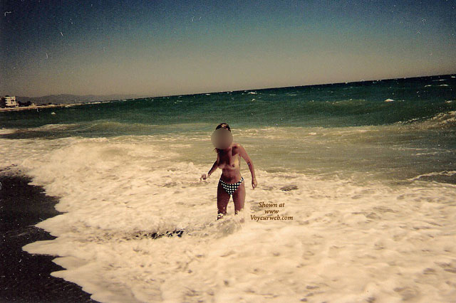 Pic #1 Wife C Playing At Beach