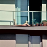 Topless London Balcony Babe